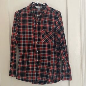 Old Navy holiday flannel button down shirt